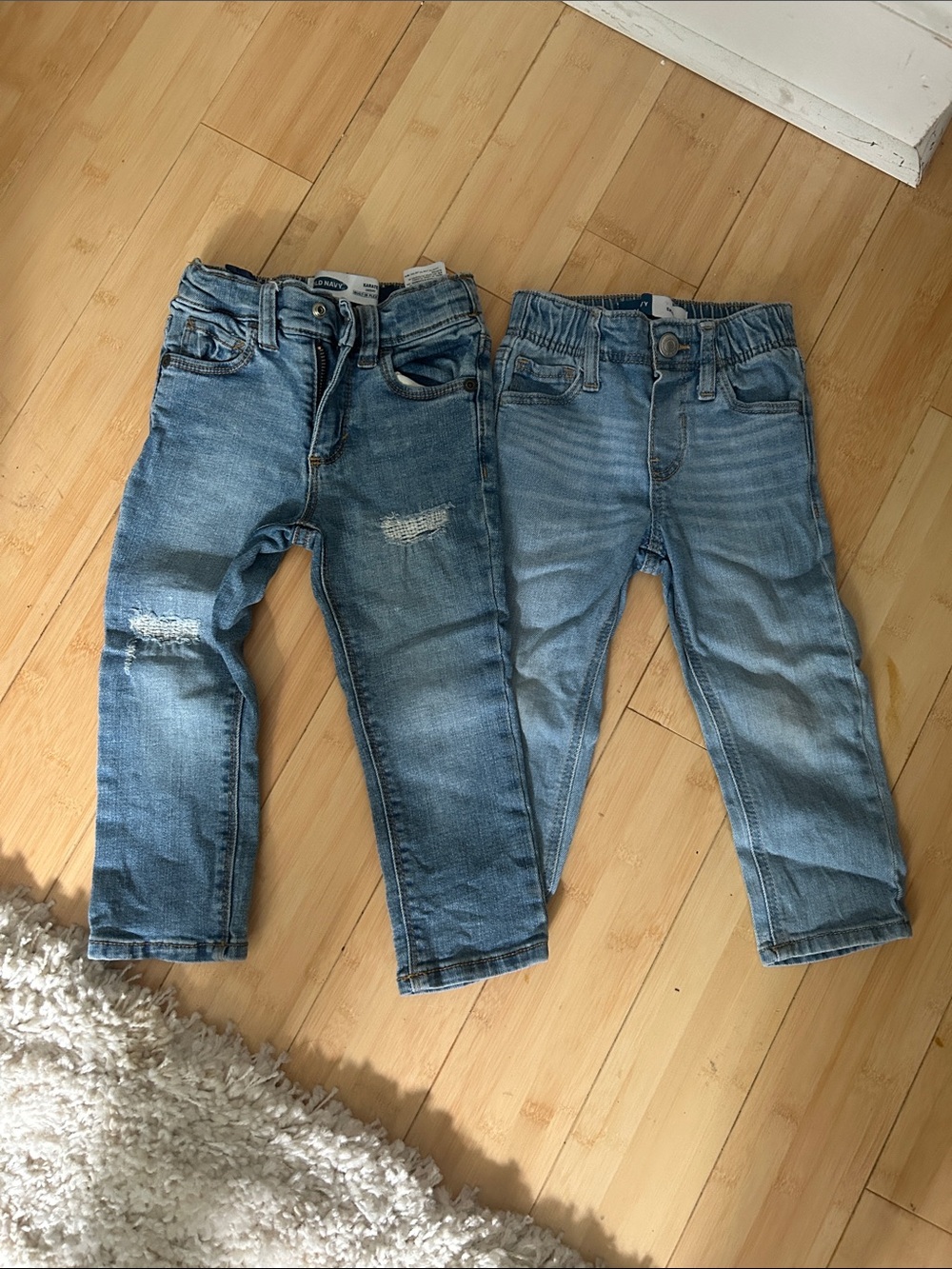 Old Navy Kids Light Blue Denim Jeans Duo - Casual Stretch